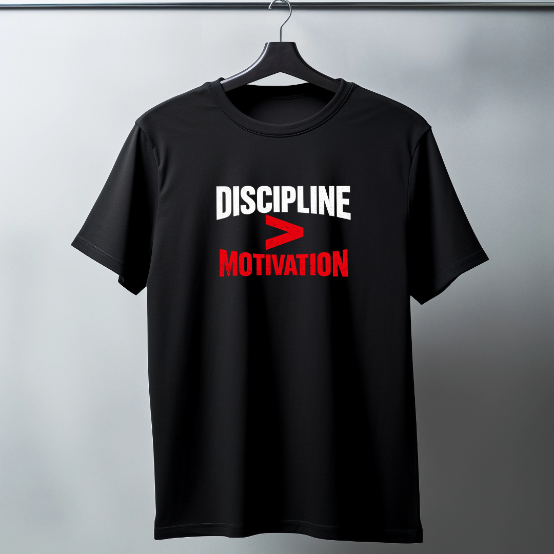 Discipline Over Motivation - Grit Edition T-Shirt
